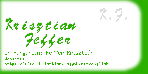 krisztian feffer business card